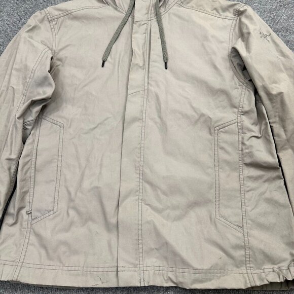 Arc'teryx Waylay Waxed Canvas Jacket Mens Large Gray Full-Zip Hooded - Picture 3 of 16